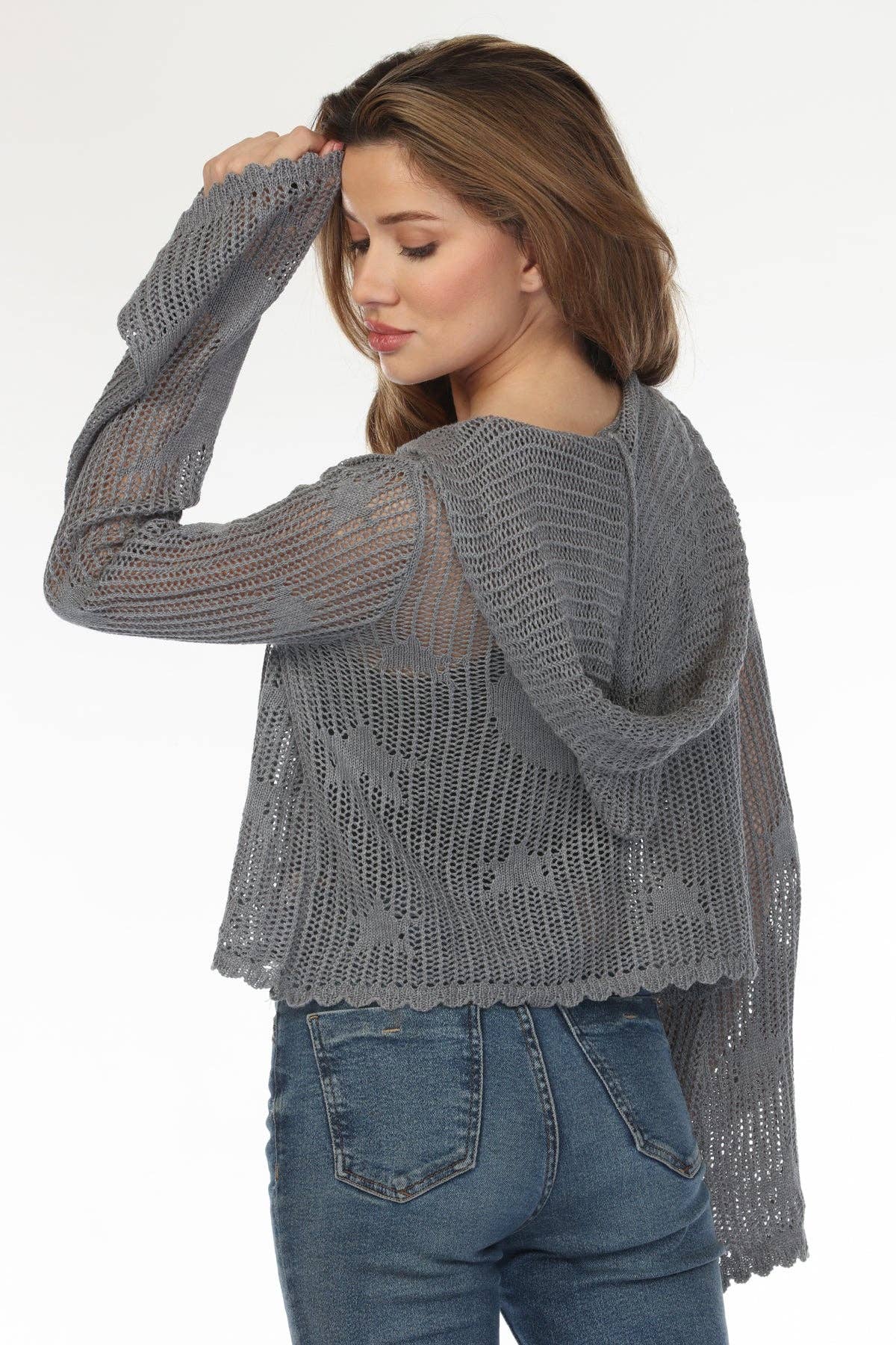 Celestial Cropped Zip Hoodie