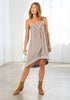 Emroidered Trim High Low Dress