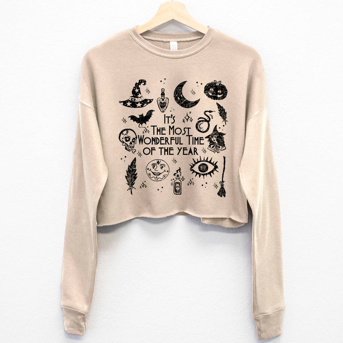 The Most Wonderful Time of Year Halloween Cropped Sweatshirt