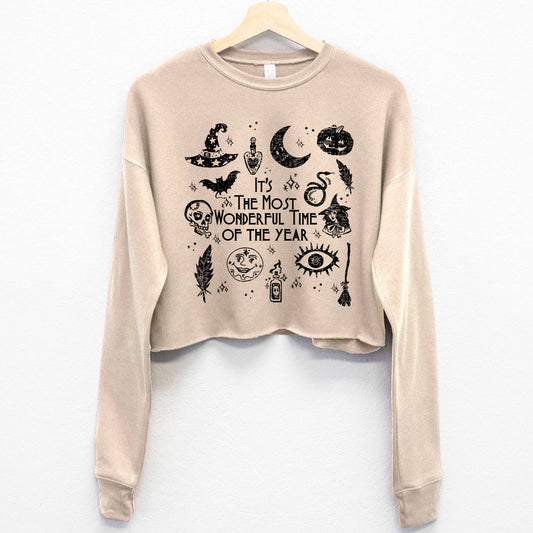The Most Wonderful Time of Year Halloween Cropped Sweatshirt