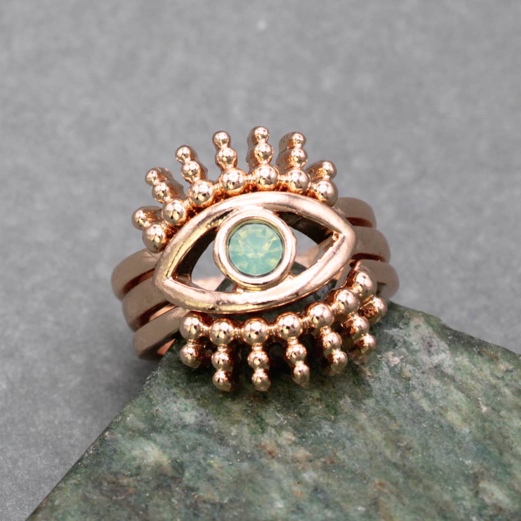 Evil Eye 3 Stack Ring Set