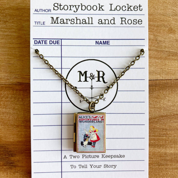 Alice In Wonderland Rabbit Book Locket