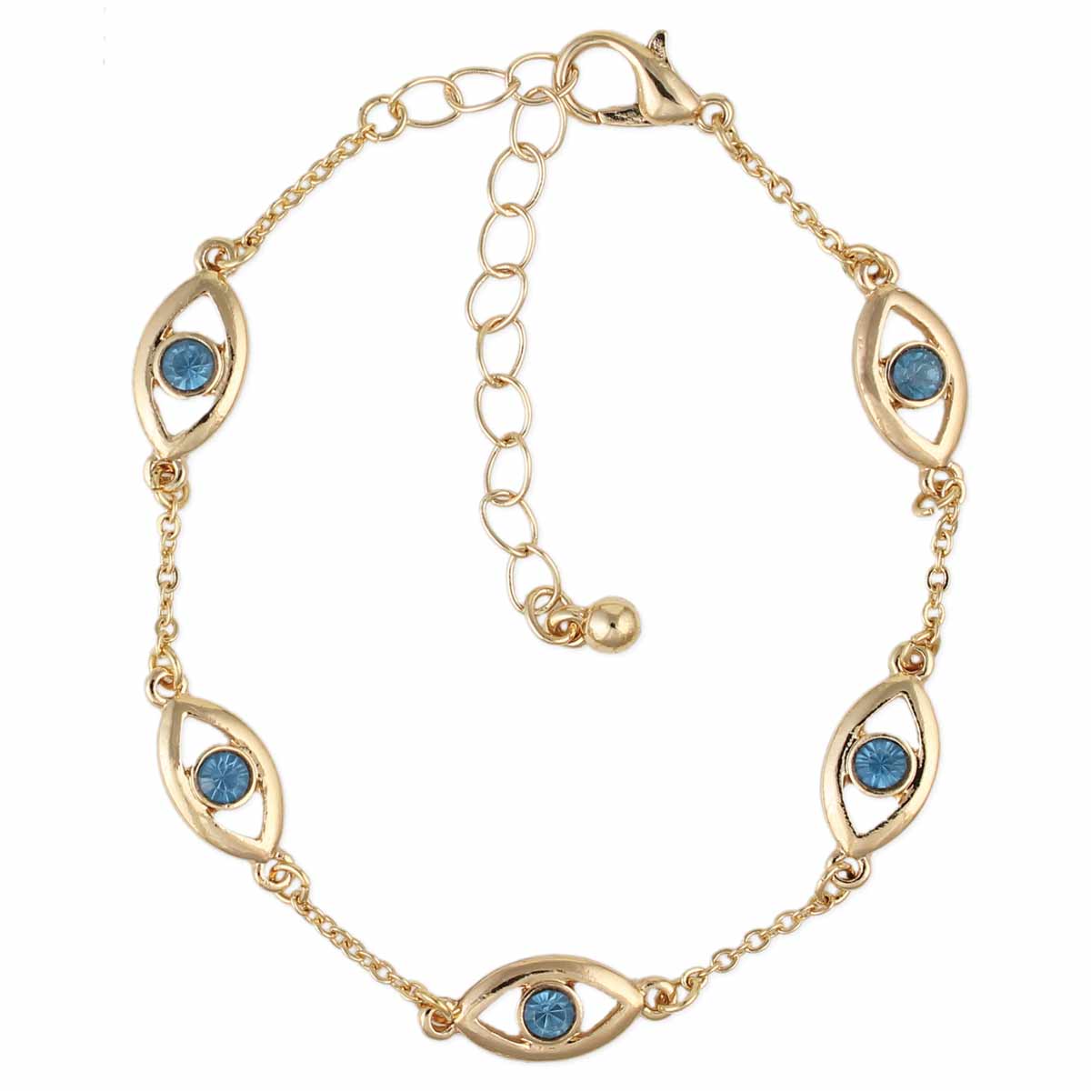 Sparkling Blue Evil Eye Bracelet