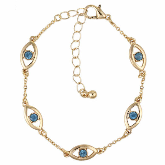 Sparkling Blue Evil Eye Bracelet