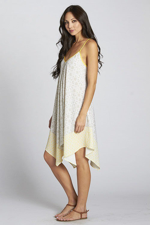 Geo Handkerchief Midi Dress