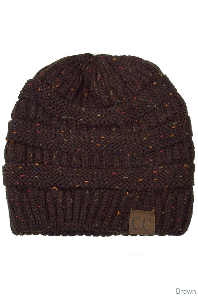 C.C Cable Knit Confetti Beanie