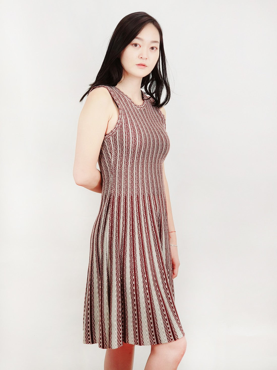 Jacquard Sweater Knitted Dress