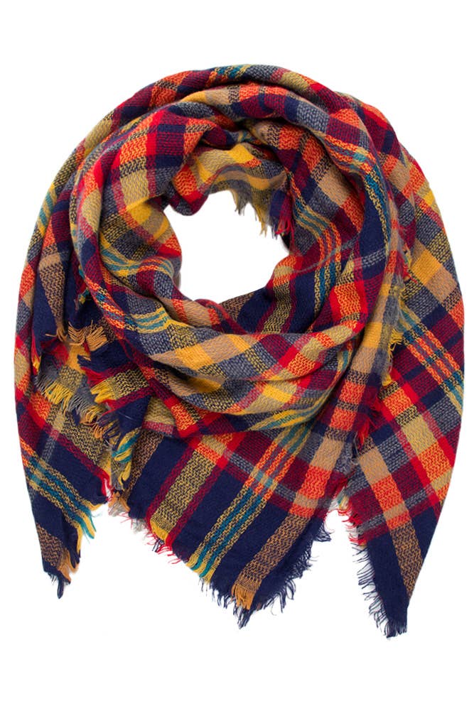 Plaid Blanket Scarf