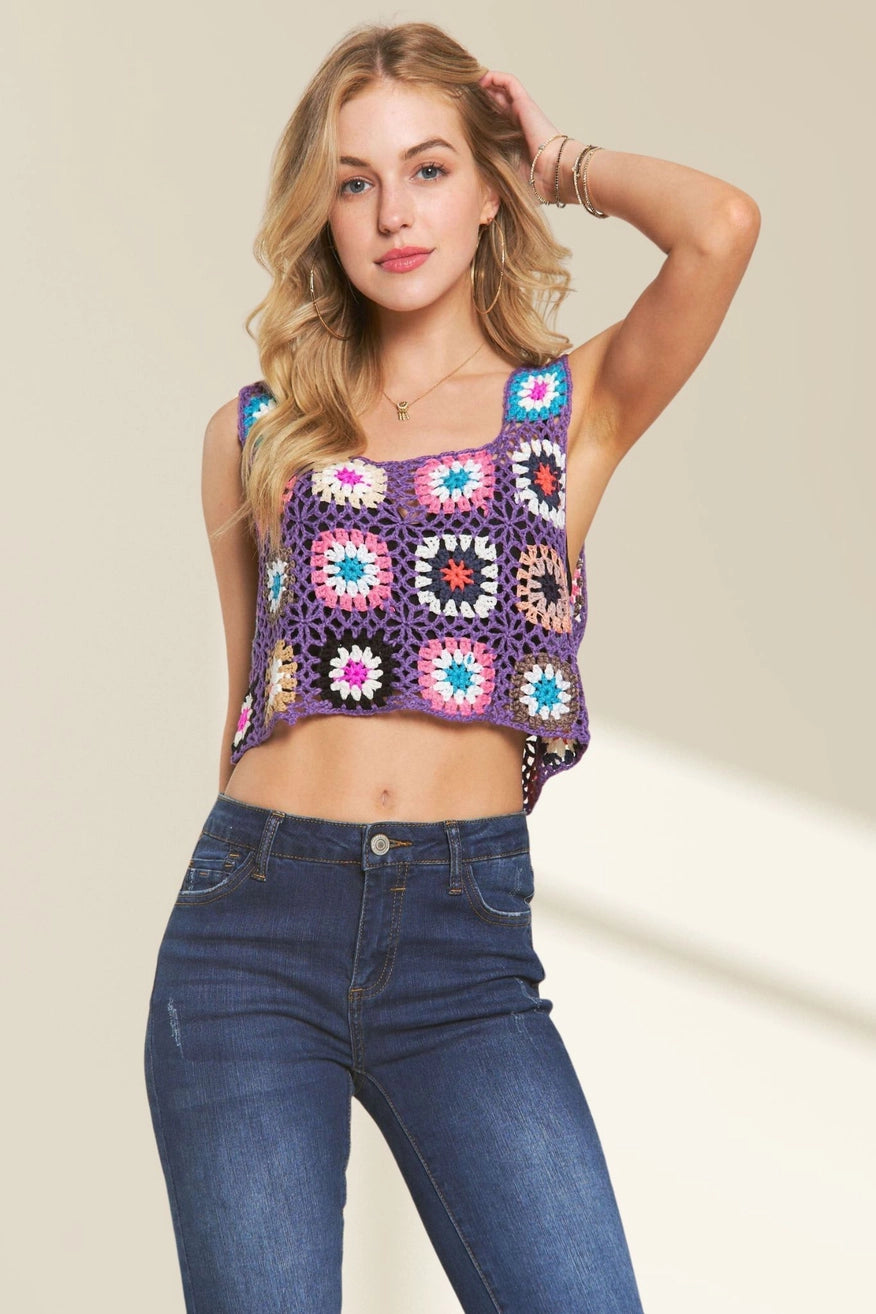 Crochet Knit Crop Top