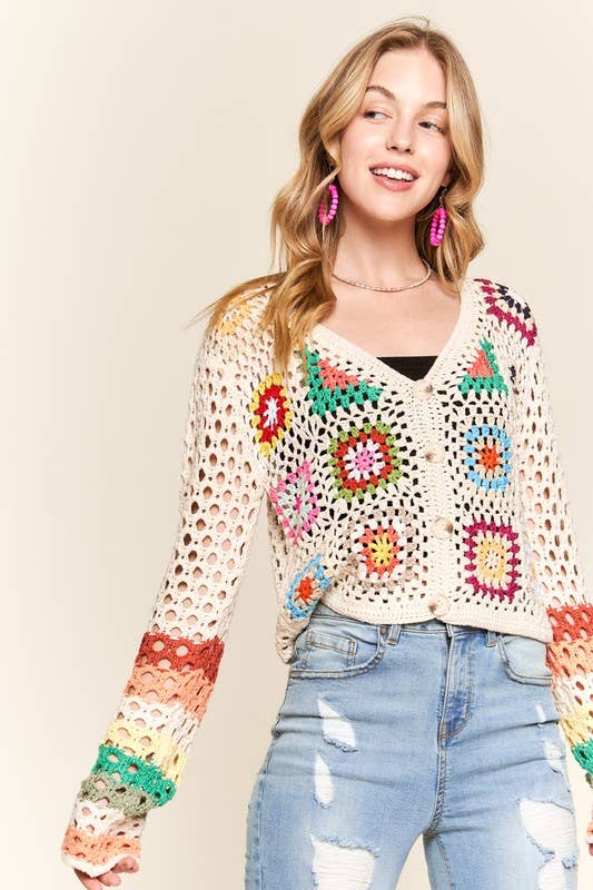 Crochet Knit Cardigan