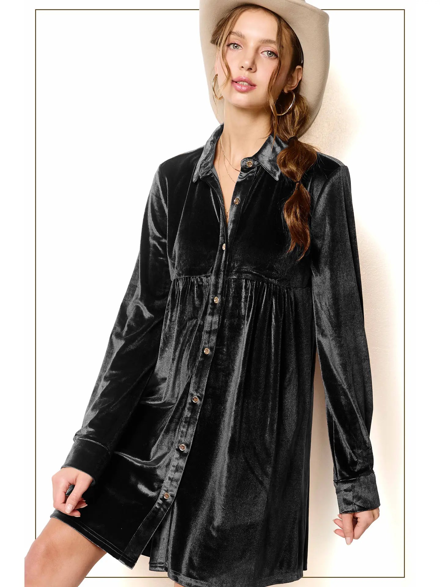 Soft Velvet Mini Dress