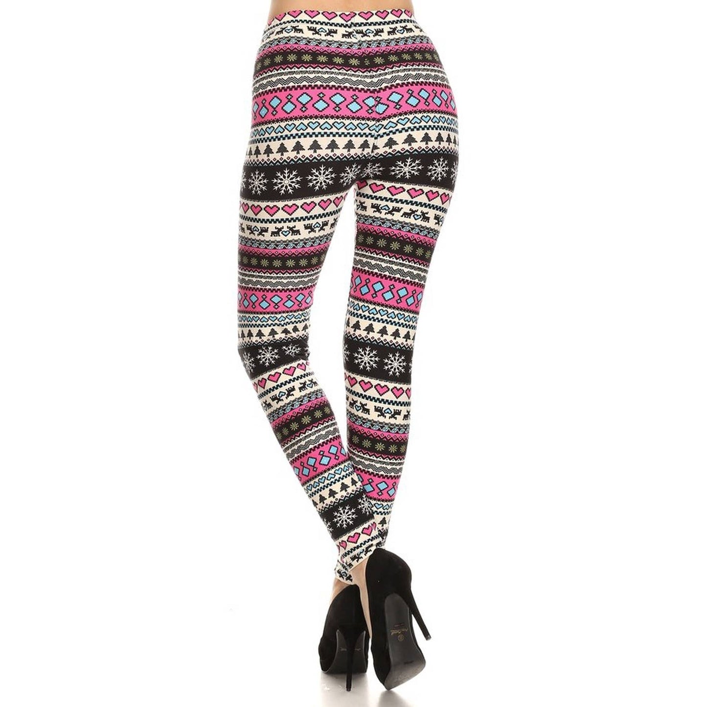 Colorful Winter Print Leggings