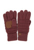 C.C Knitted Touch Screen Compatible Gloves