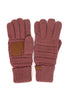 C.C Knitted Touch Screen Compatible Gloves