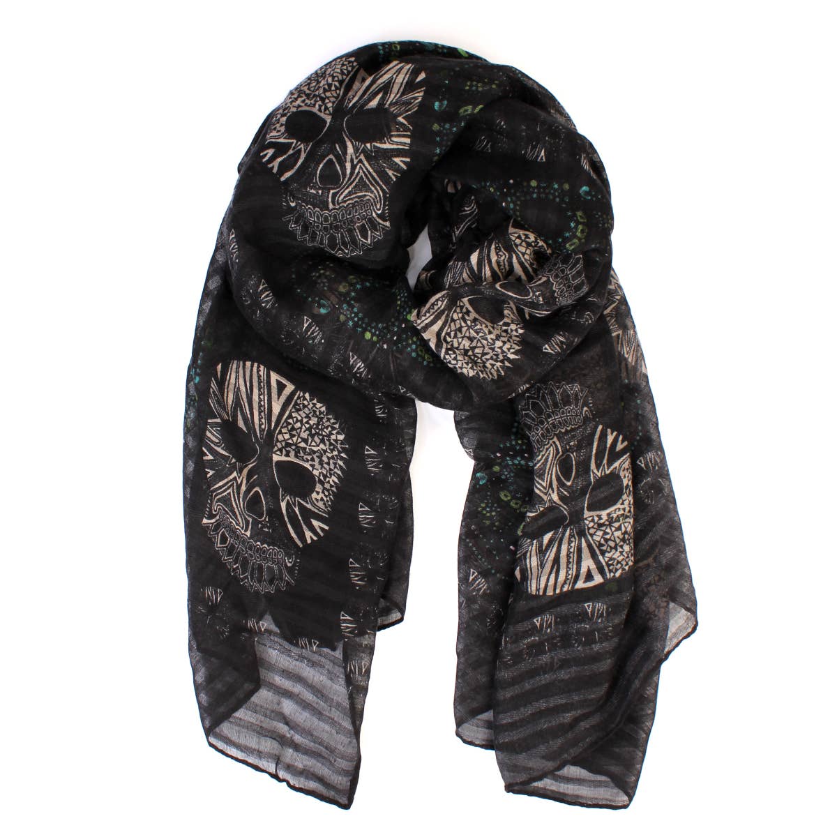 Sugar Skull Oblong Scarf