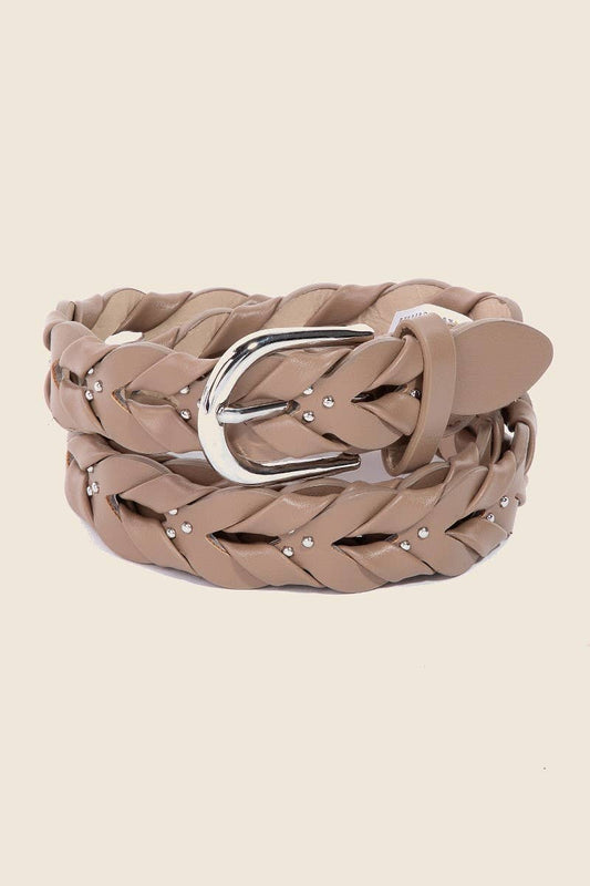 Chic Braided Vegan Leather Belt