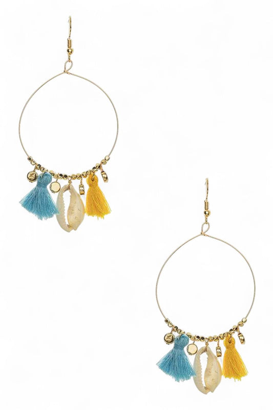 Seashell Tassel Earrings