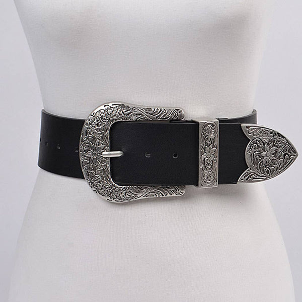 Swirl Metal Buckle Belt