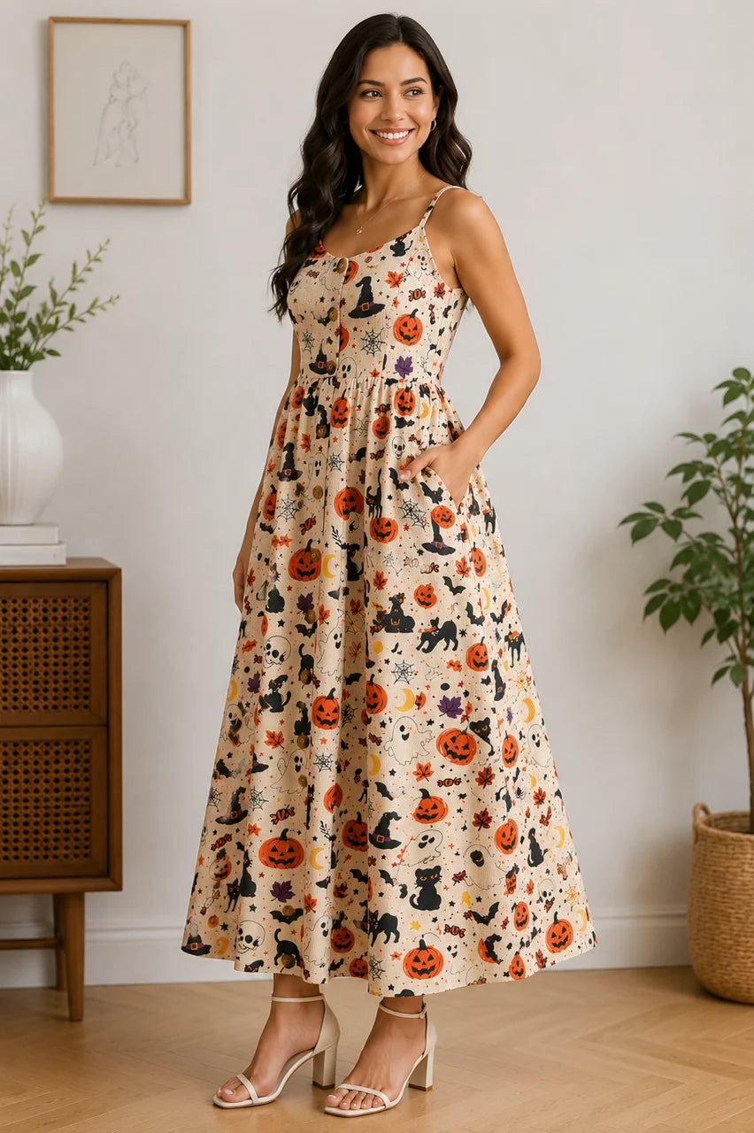 Halloween Cami Maxi Dress