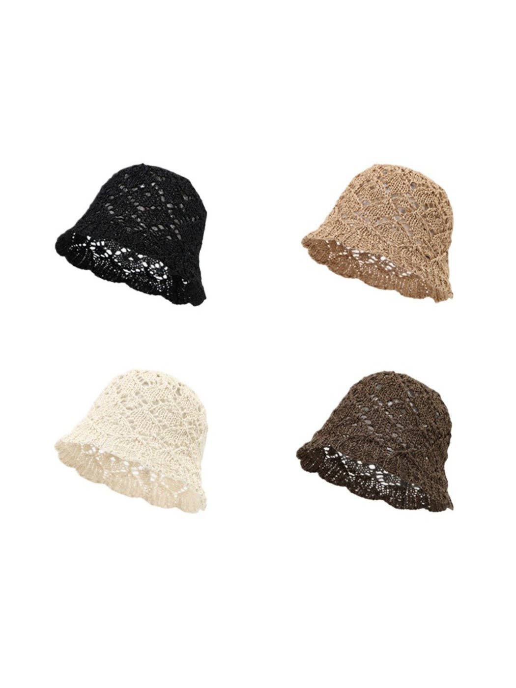 Crochet Scallop Edge Bucket Hat