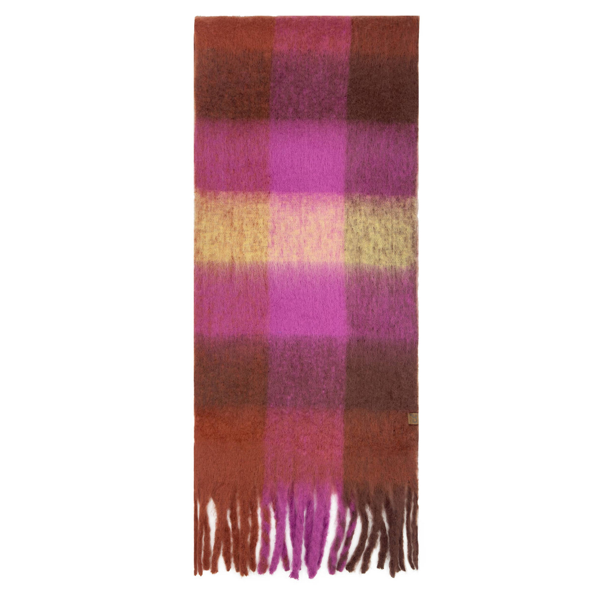 C.C Color Block Plaid Checkered Scarf