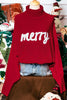 Embroidered Merry Sweater