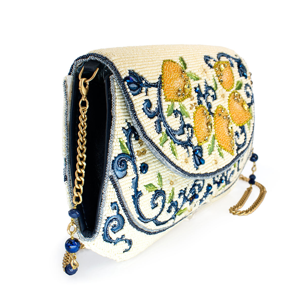 Hand Beaded Lemons Crossbody