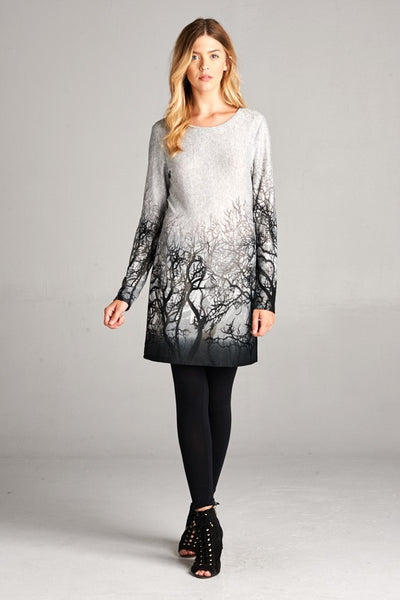 Winter Tree Tunic Dress