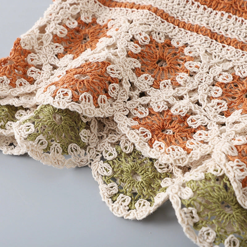 Vintage Floral Crochet Vest Top