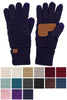 C.C Touch Screen Metallic Gloves