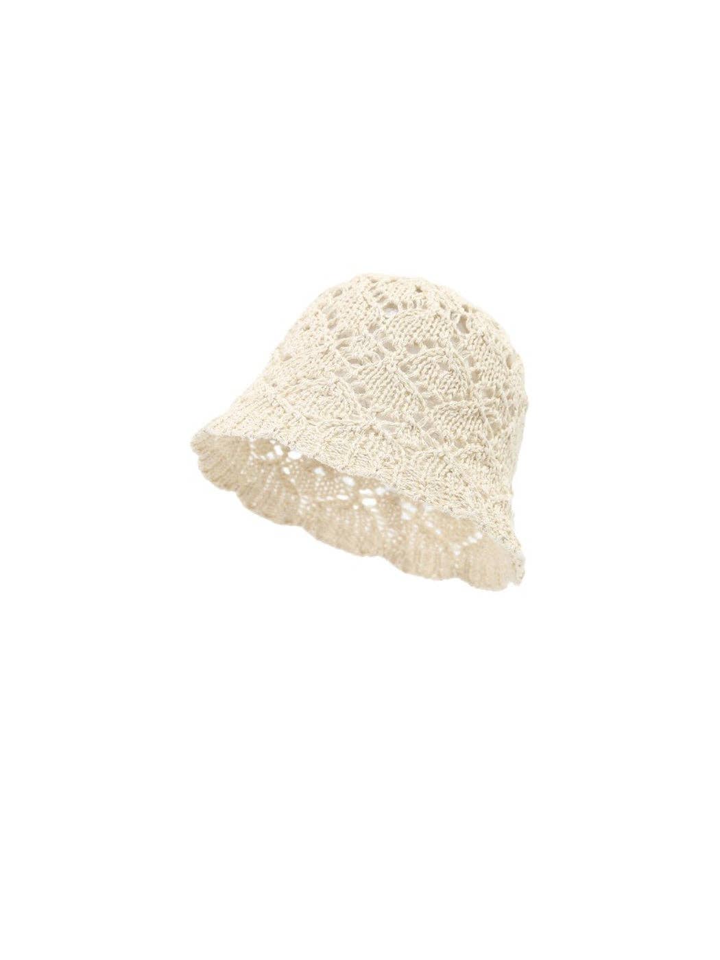 Crochet Scallop Edge Bucket Hat