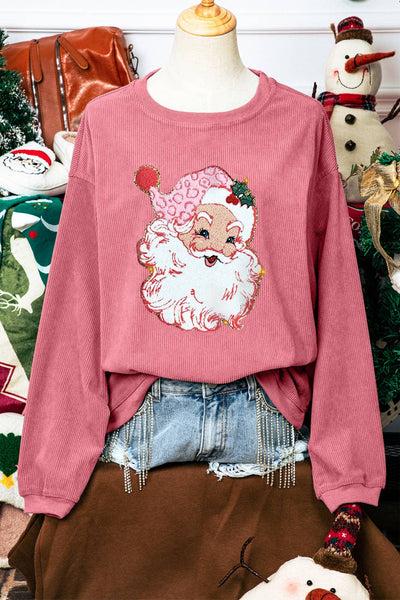 Corduroy Sparkle Santa Claus