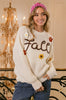 Fall Yarn Stitch Flower Sweater