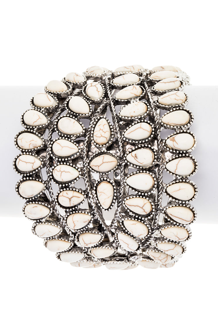 Oversized Western Stone Bangle
