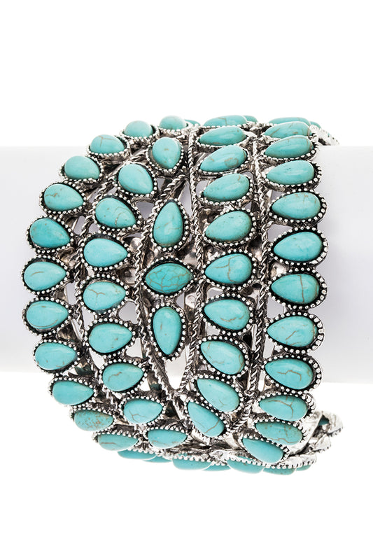 Oversized Western Stone Bangle
