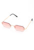 Rimless Skinny Rectangle Sunglasses