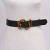 Snake Buckle Faux Leather Belt