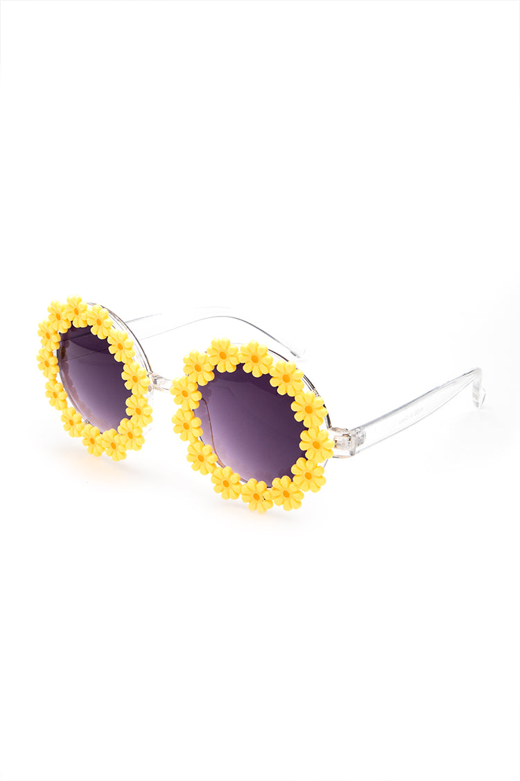 Round Flower Sunglasses