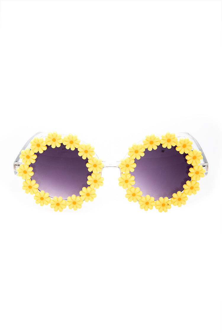 Round Flower Sunglasses