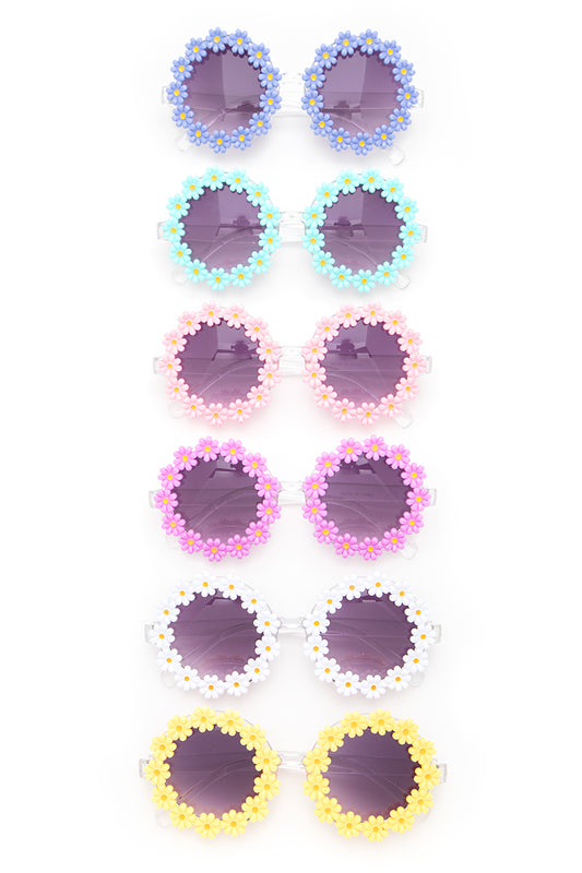 Round Flower Sunglasses