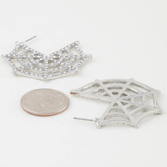 Bejeweled Spiderweb Earrings