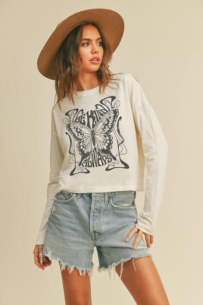 Be Kind Butterfly L/S Tee