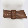 Wide Faux Leather Belt