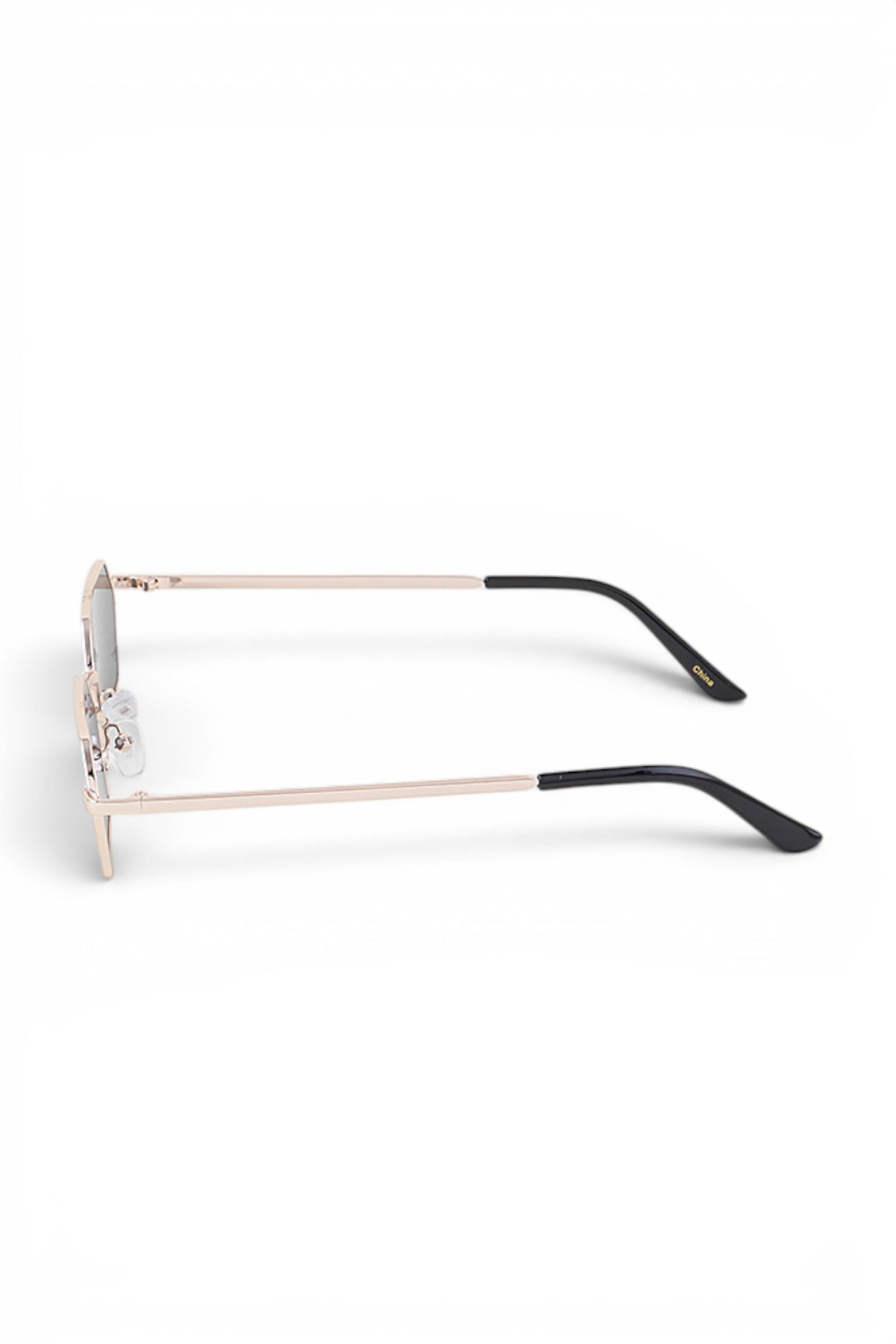Metal Hexagonal Tinted Sunglasses
