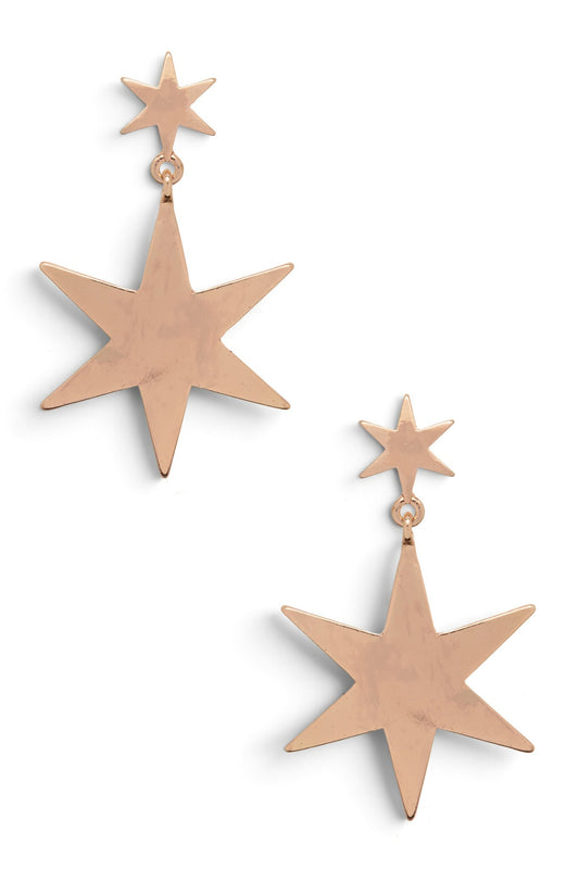 Shiny Star Drop Earrings