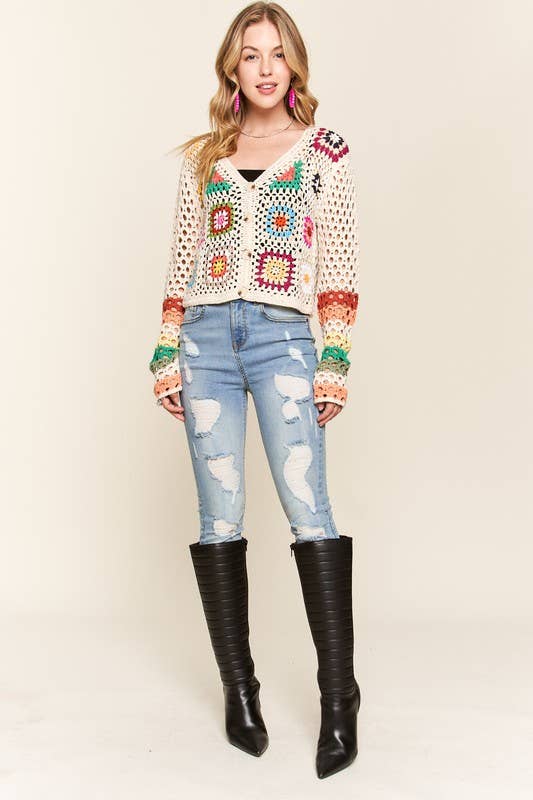 Crochet Knit Cardigan
