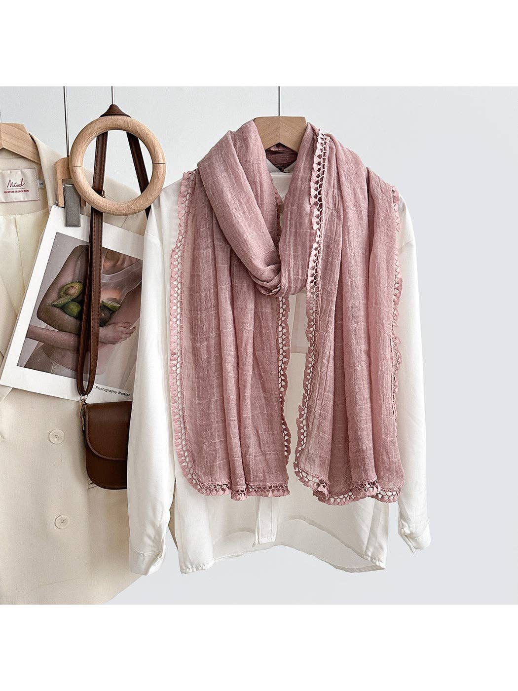 Knotted Fringe Scarf