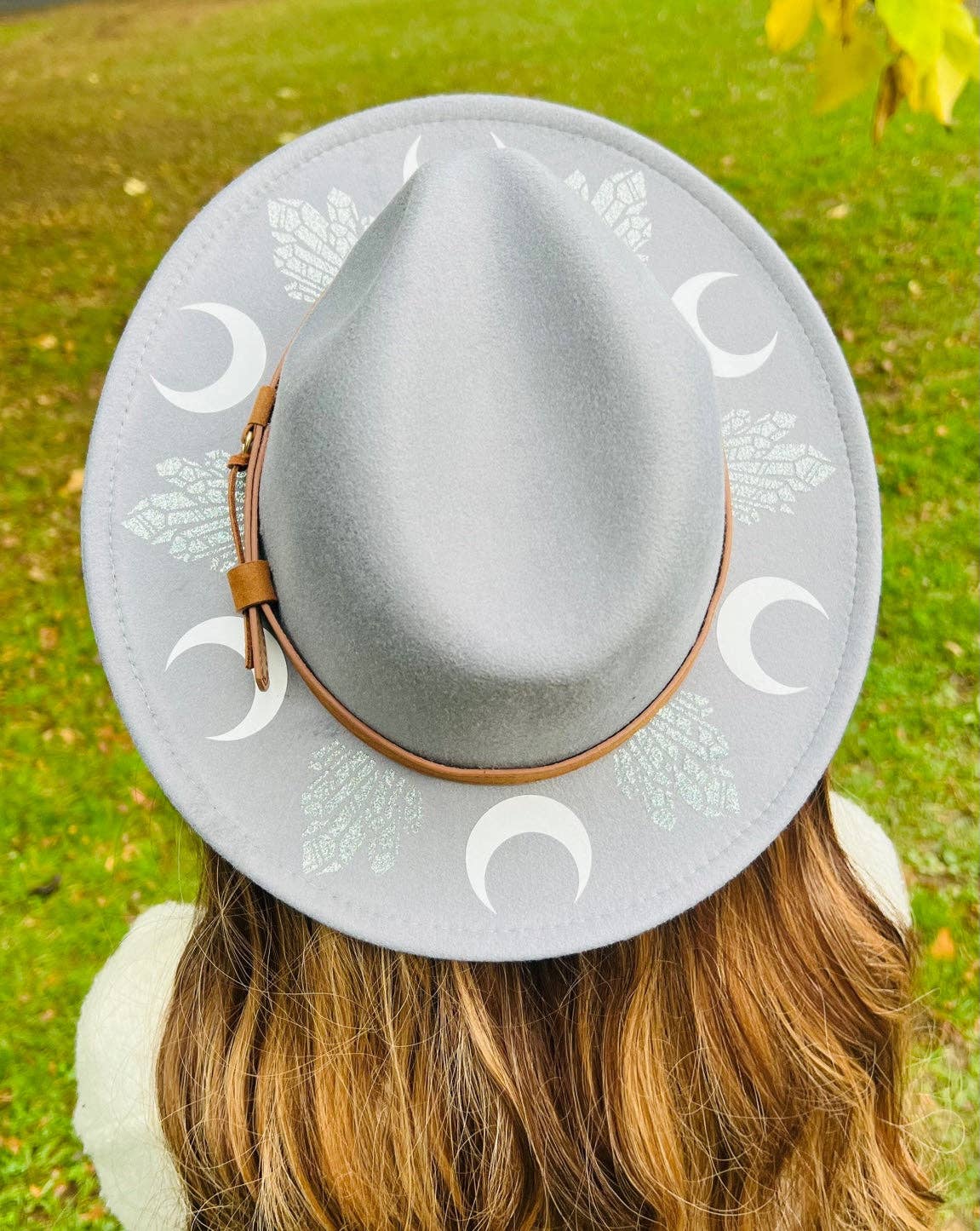 Grey Moons & Crystals Hat