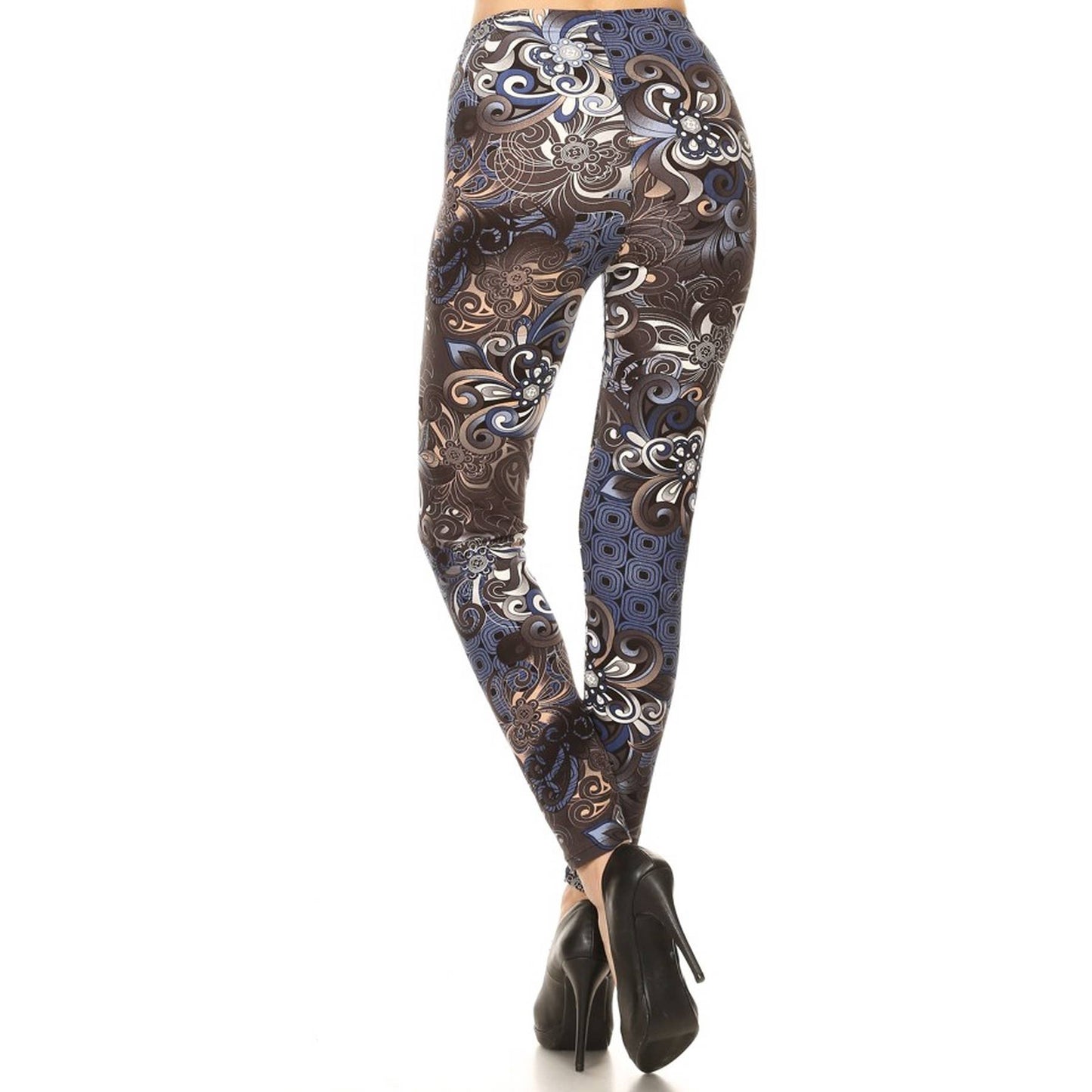 Abstract Print High Waist Leggings