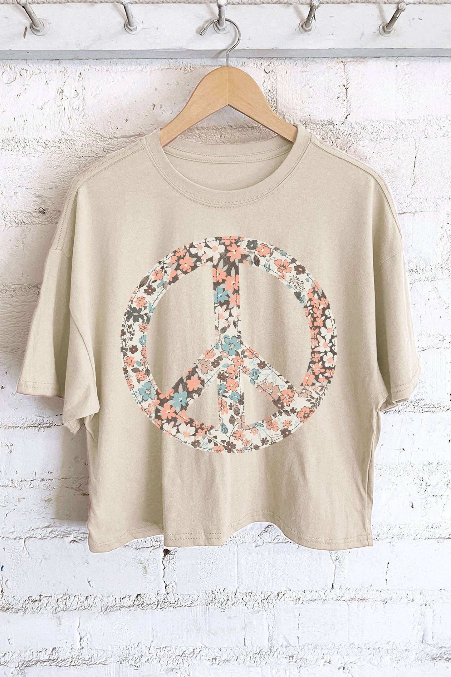 Quilted Peace Flower Tee